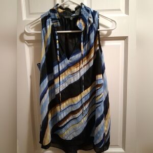 White House Black Market Multicolor Striped Blouse
